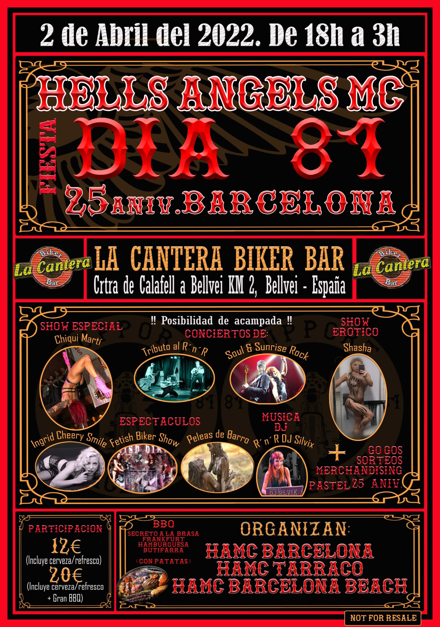 Dia 81 Aniversario – Hells Angels MC Barcelona